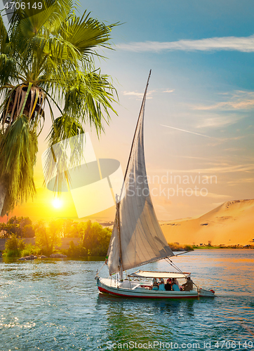 Image of Felucca on river