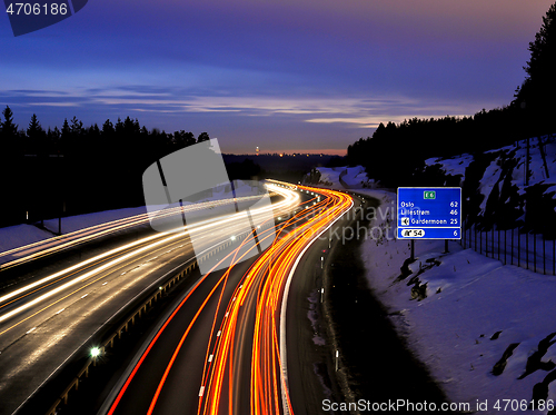 Image of Lights on the highway