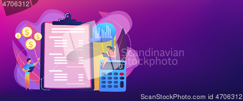 Image of Income statement concept banner header.