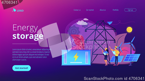 Image of Energy storage concept landing page.