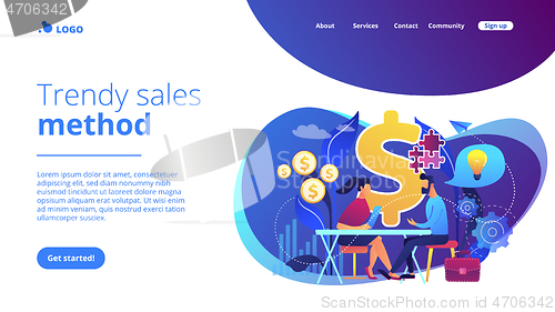 Image of Consultative sales concept landing page.