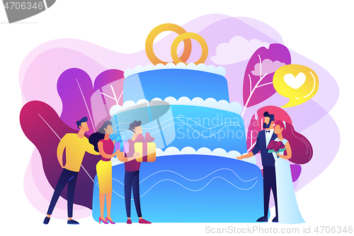 Image of Wedding party concept vector illustration.