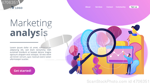 Image of Marketing research concept landing page.