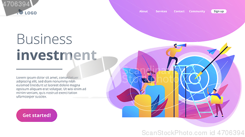 Image of Business opportunity concept landing page.