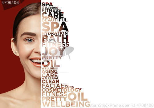 Image of Beauty woman face portrait with perfect skin
