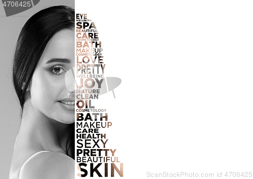 Image of Beauty woman face portrait with perfect skin