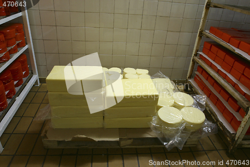 Image of cheese storage in dairy