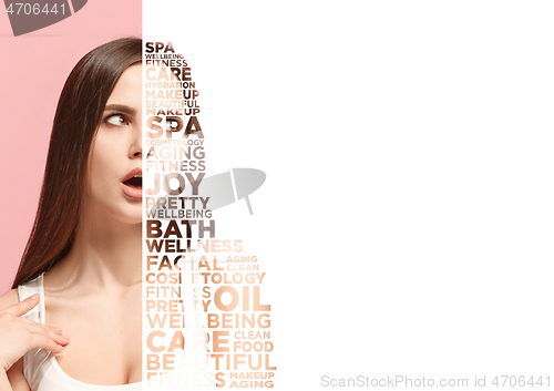 Image of Beauty woman face portrait with perfect skin