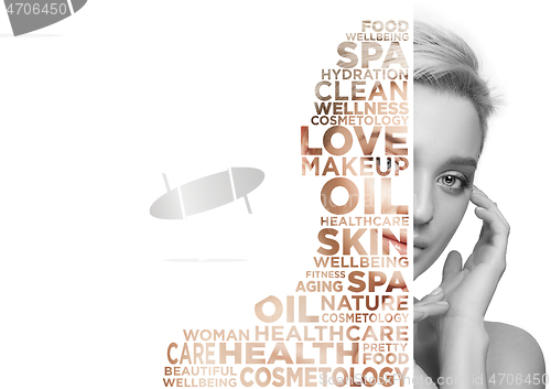 Image of Beauty woman face portrait with perfect skin