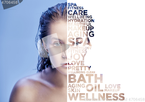 Image of Beauty woman face portrait with perfect skin