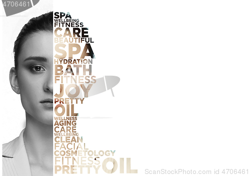 Image of Beauty woman face portrait with perfect skin