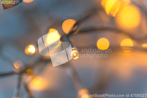 Image of close up of electric garland lights