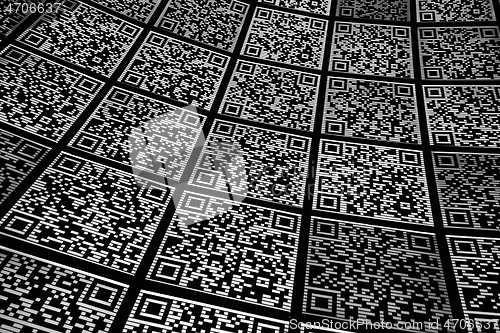 Image of Abstract QR code background (abbreviated from Quick Response cod