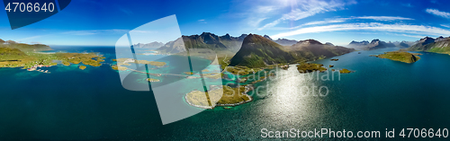 Image of Fredvang Bridges Panorama Lofoten islands