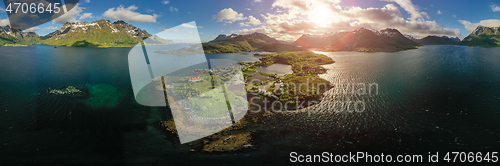 Image of Panorama Beautiful Nature Norway.