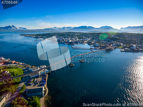 Image of Bridge of city Tromso, Norway