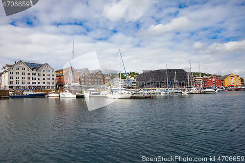 Image of View of a marina in Tromso, North Norway