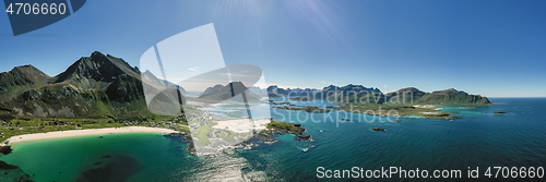 Image of Panorama Beach Lofoten archipelago islands beach
