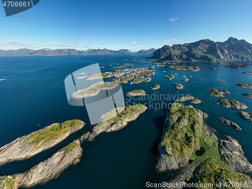 Image of Henningsvaer Lofoten is an archipelago in the county of Nordland