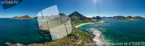 Image of Panorama Beach Lofoten archipelago islands beach