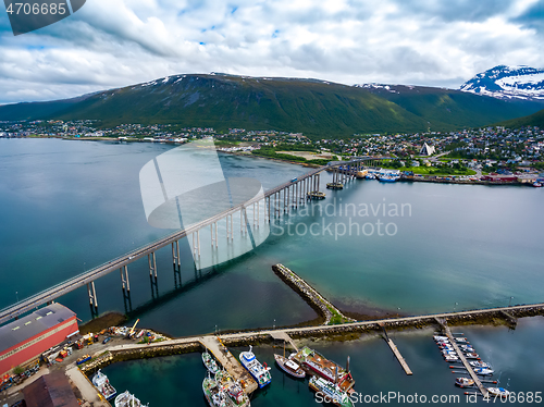 Image of Bridge of city Tromso, Norway