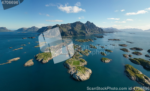 Image of Henningsvaer Lofoten is an archipelago in the county of Nordland