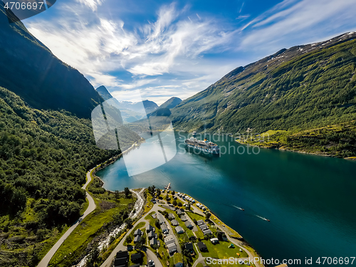 Image of Geiranger fjord, Beautiful Nature Norway.