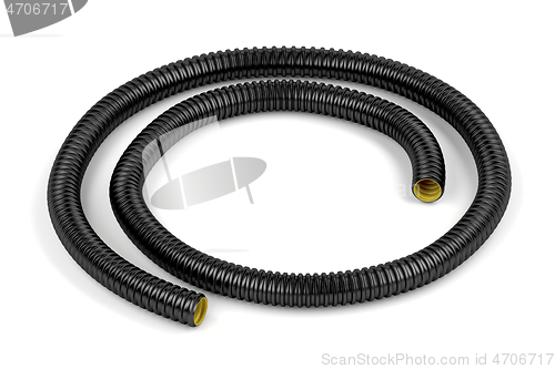 Image of Black corrugated pipe