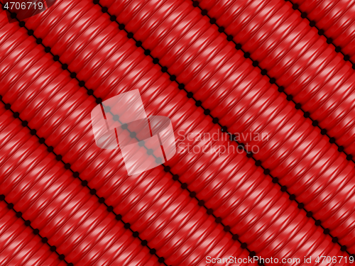 Image of Red corrugated pipes