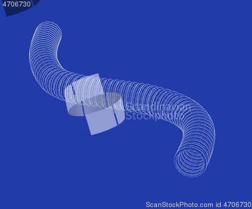 Image of 3D model of corrugated pipe