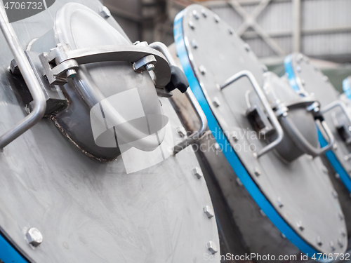 Image of Stainless steel hatches on a vacuum dryer