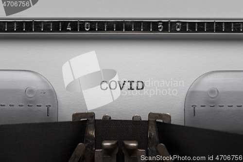 Image of Typing text on typewriter