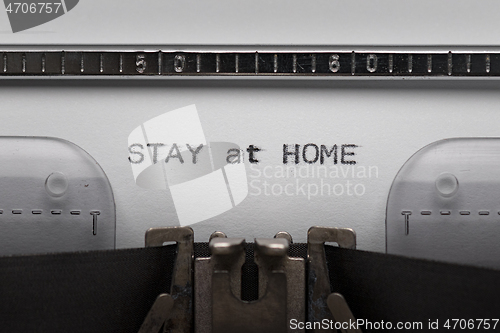 Image of Typing text on typewriter