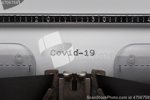 Image of Typing text on typewriter