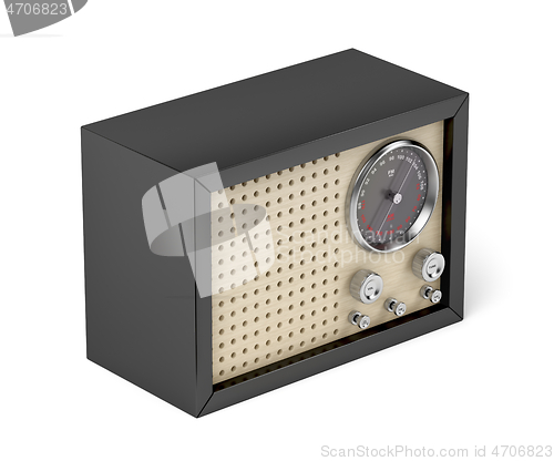 Image of Black vintage radio