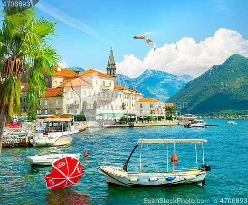 Image of Bay of Kotor in summer