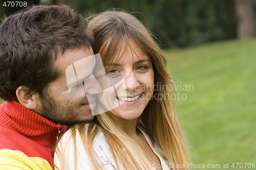 Image of Romantic couple outdoor