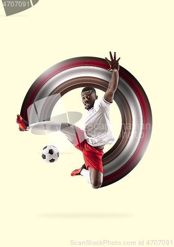 Image of Professional african football soccer player