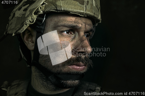 Image of Portrait of young male soldier