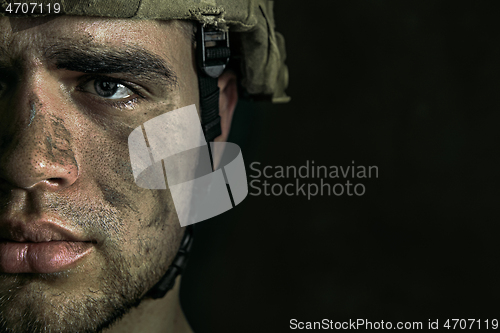 Image of Portrait of young male soldier