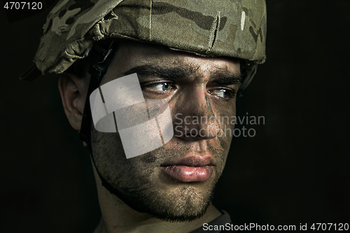 Image of Portrait of young male soldier