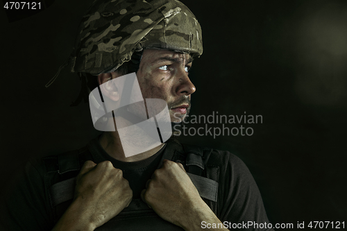 Image of Portrait of young male soldier