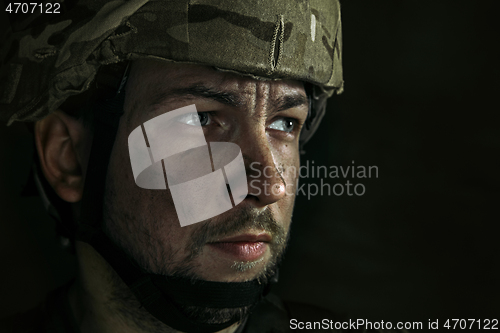 Image of Portrait of young male soldier