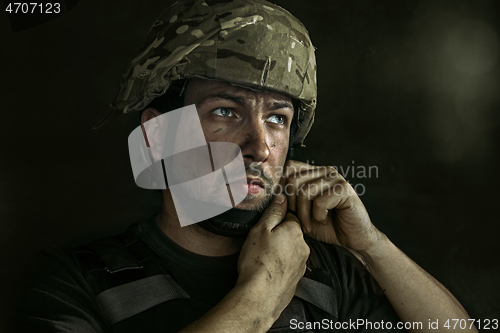 Image of Portrait of young male soldier