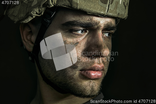 Image of Portrait of young male soldier