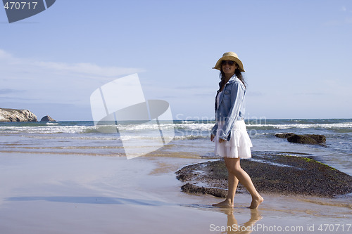 Image of woman at the beach