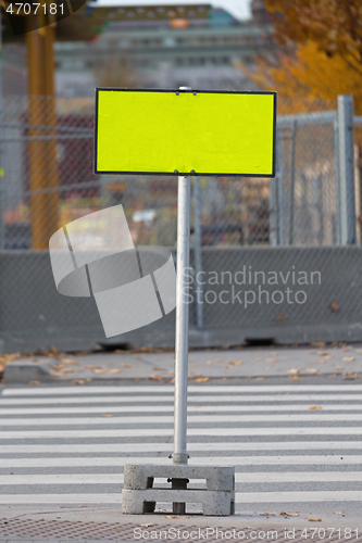 Image of Construction Site Sign Post