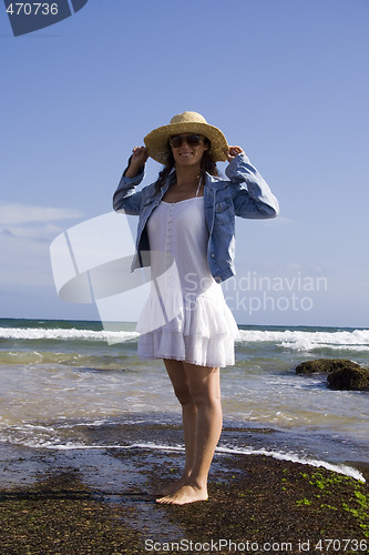 Image of woman at the beach