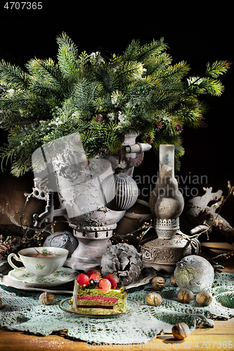 Image of Still Life With Cake And Tea