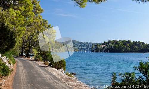 Image of Lake Veliko Jezero on Mlet island, Croatia